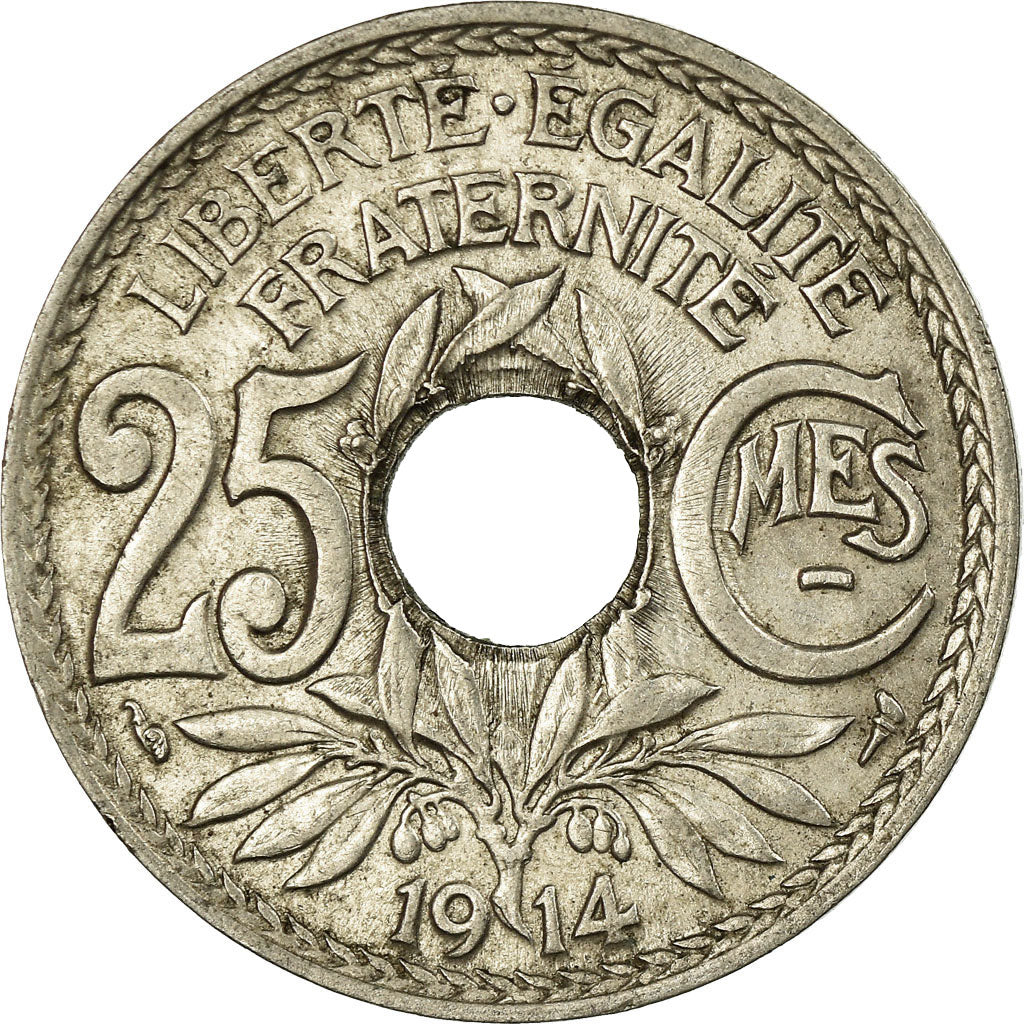 Monnaie, France, Lindauer, 25 Centimes, 1914, TTB, Nickel, Gadoury:380, KM:867