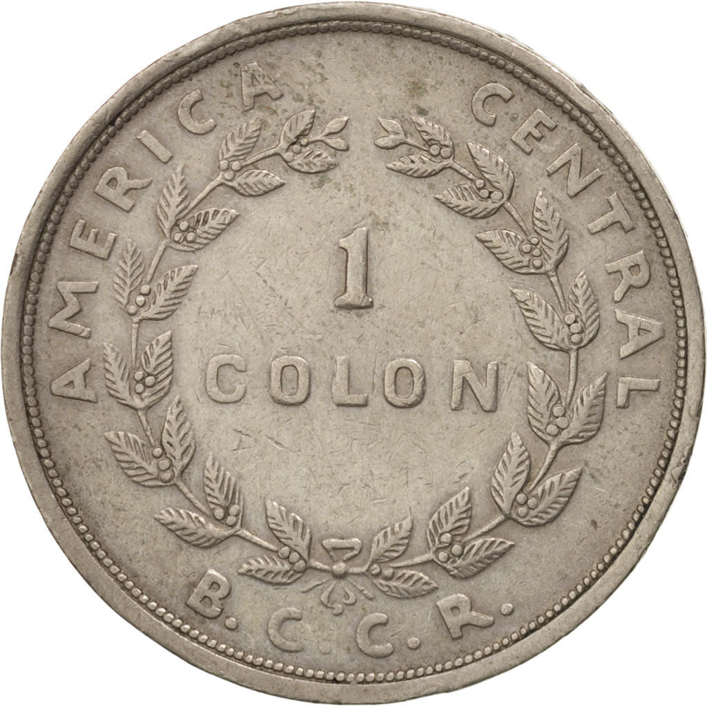 Costa Rica, Colon, 1965, EF(40-45), Copper-nickel, KM:186.2