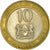 Moneda, Kenia, 10 Shillings, 1997, British Royal Mint, BC+, Bimetálico, KM:27