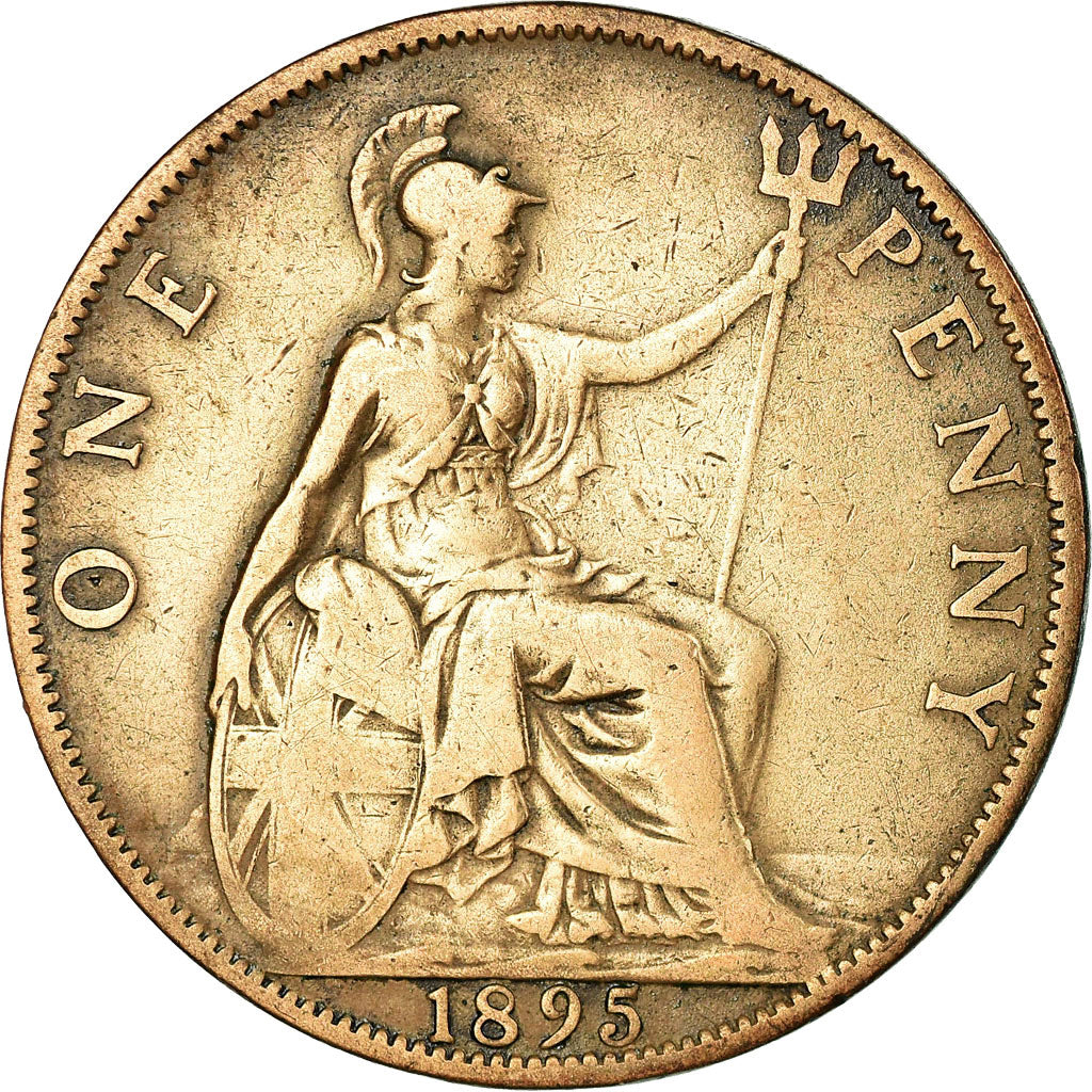 Coin, Great Britain, Victoria, Penny, 1895, VF(20-25), Bronze, KM:790