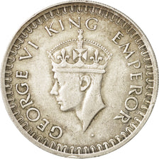 INDIA-BRITISH, George VI, 1/2 Rupee, 1943, EF(40-45), Silver, KM:552