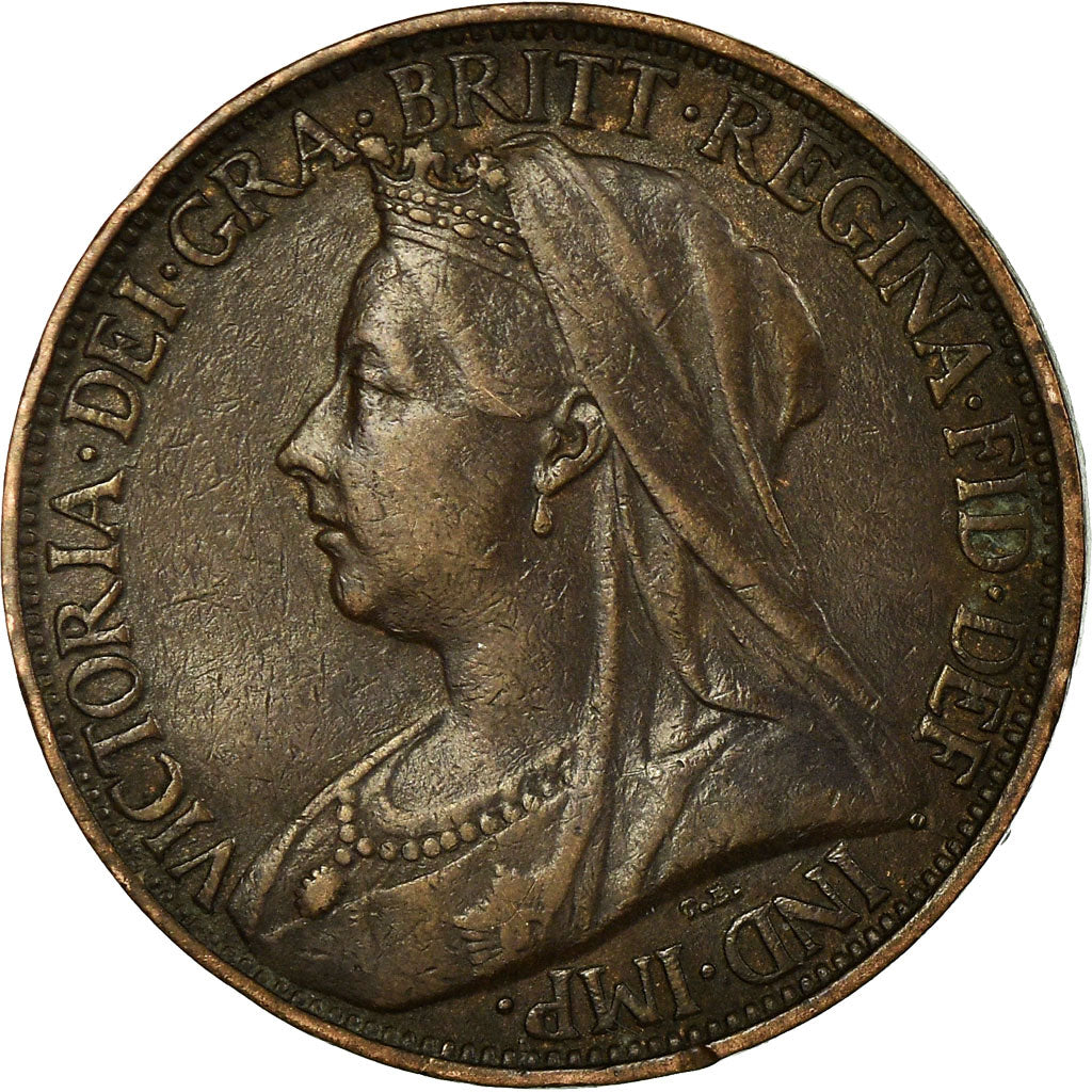 Coin, Great Britain, Victoria, Farthing, 1901, EF(40-45), Bronze, KM:788.2