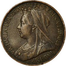 Coin, Great Britain, Victoria, Farthing, 1901, EF(40-45), Bronze, KM:788.2