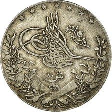 Coin, Egypt, Muhammad V, 10 Qirsh, 1911/AH1327, VF(30-35), Silver, KM:309