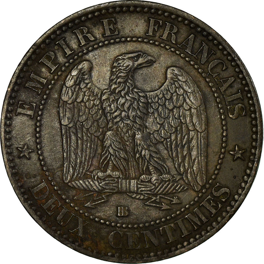 Monnaie, France, Napoleon III, Napoléon III, 2 Centimes, 1855, Strasbourg, SUP
