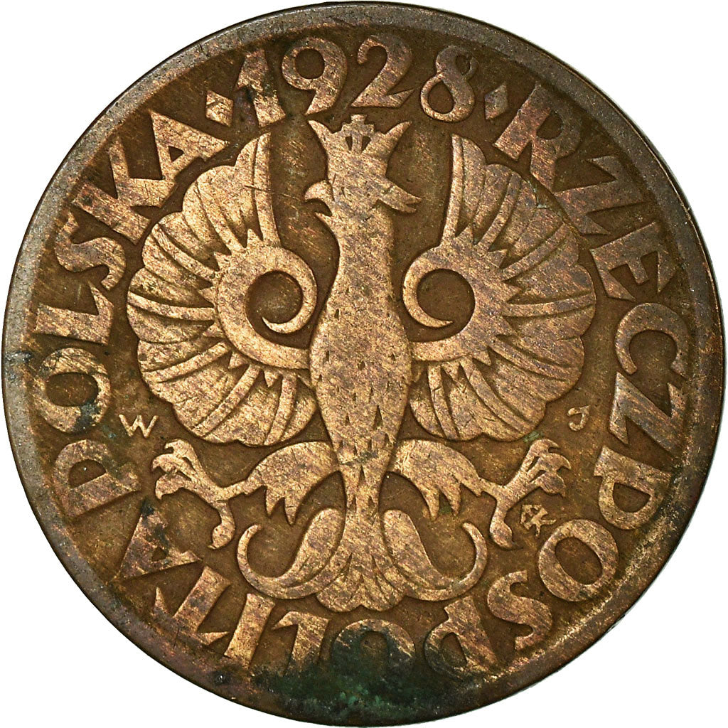 Monnaie, Pologne, 5 Groszy, 1928, Warsaw, TB+, Bronze, KM:10a