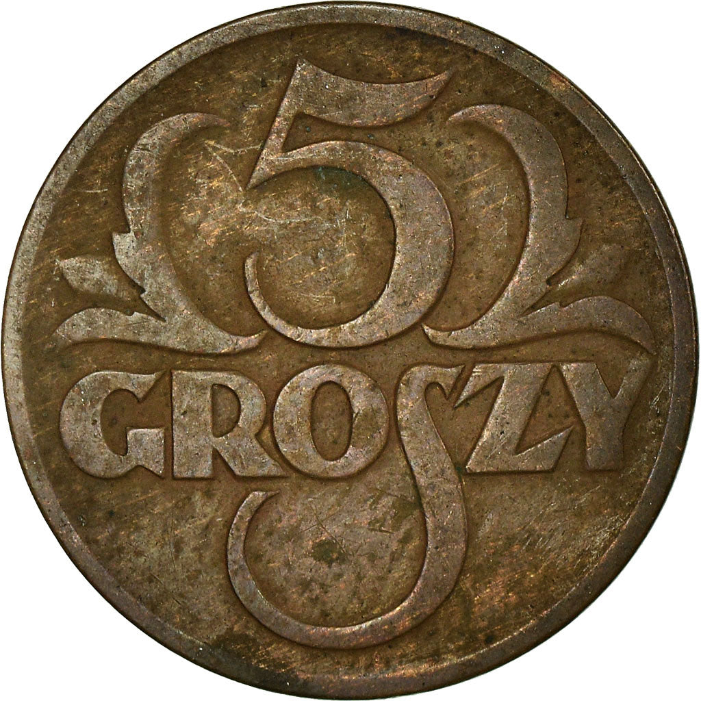 Monnaie, Pologne, 5 Groszy, 1928, Warsaw, TB+, Bronze, KM:10a