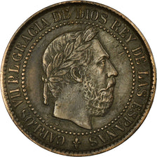 Coin, Spain, Charles VII, 5 Centimos, 1875, Madrid, EF(40-45), Copper, KM:669
