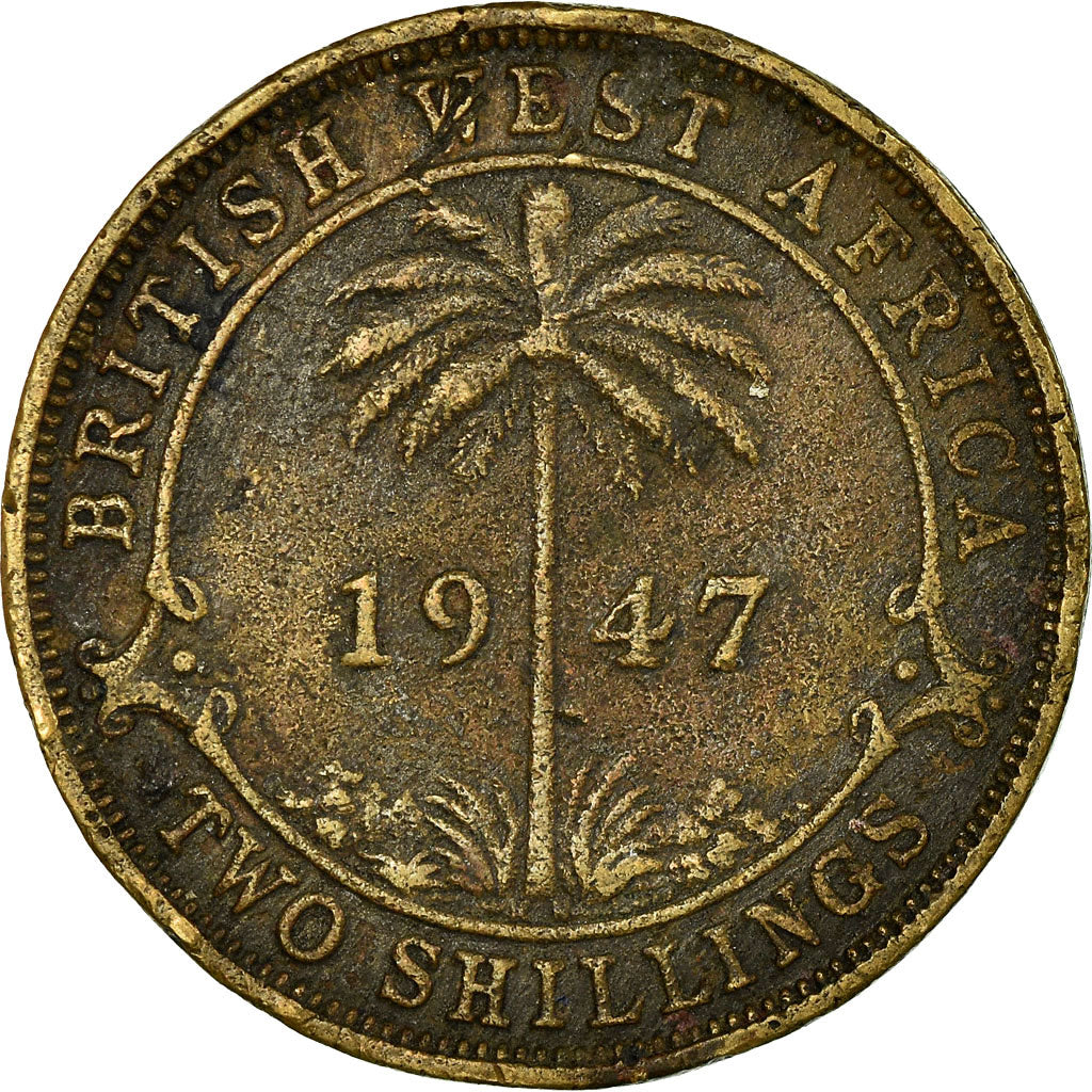 Coin, BRITISH WEST AFRICA, George VI, 2 Shillings, 1947, VF(20-25)