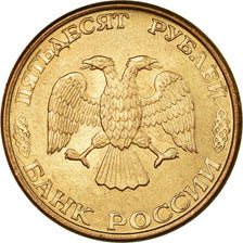 Munten, Rusland, 50 Roubles, 1993, Saint-Petersburg, PR, Bronze, KM:329.1