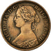 Coin, Great Britain, Victoria, Farthing, 1866, VF(30-35), Bronze, KM:747.2