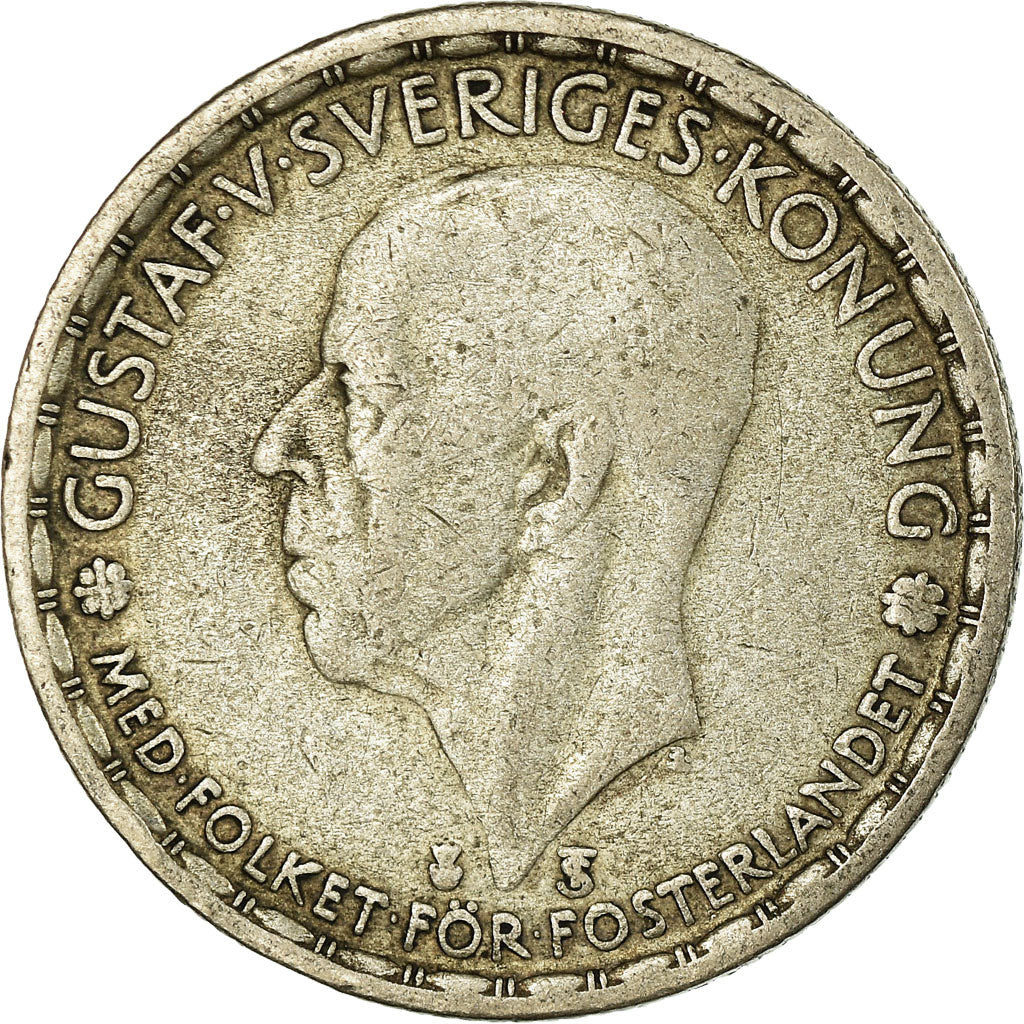 Coin, Sweden, Gustaf V, Krona, 1948, VF(20-25), Silver, KM:814