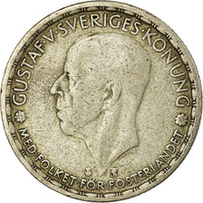 Coin, Sweden, Gustaf V, Krona, 1948, VF(20-25), Silver, KM:814