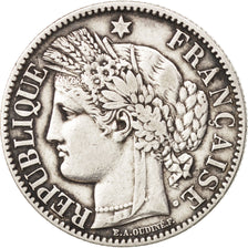 France, Cérès, 2 Francs, 1872, Bordeaux, EF(40-45), Silver, KM:817.2,Gadoury 530
