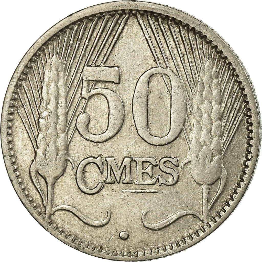 Coin, Luxembourg, Charlotte, 50 Centimes, 1930, EF(40-45), Nickel, KM:43
