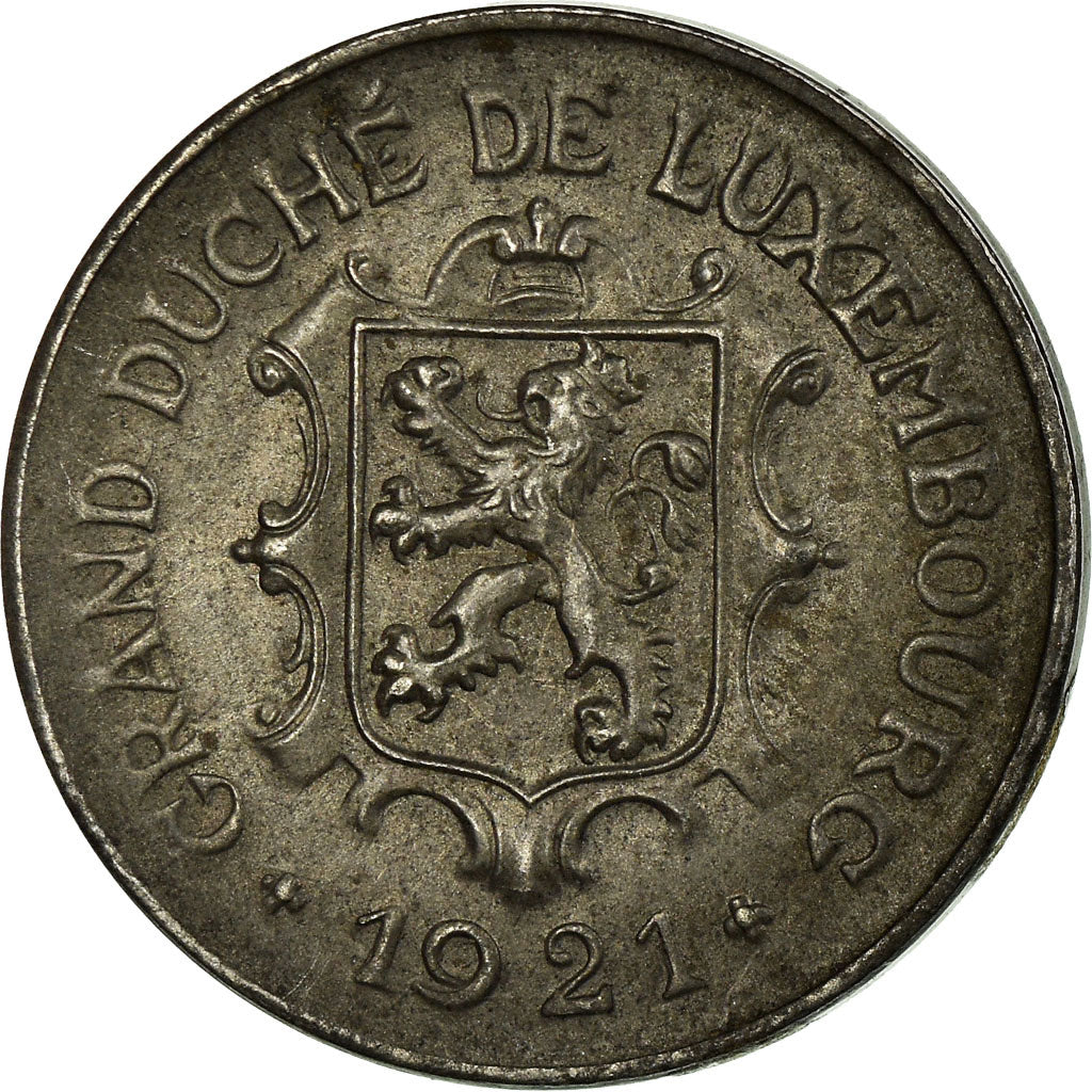 Coin, Luxembourg, Charlotte, 10 Centimes, 1921, EF(40-45), Iron, KM:31