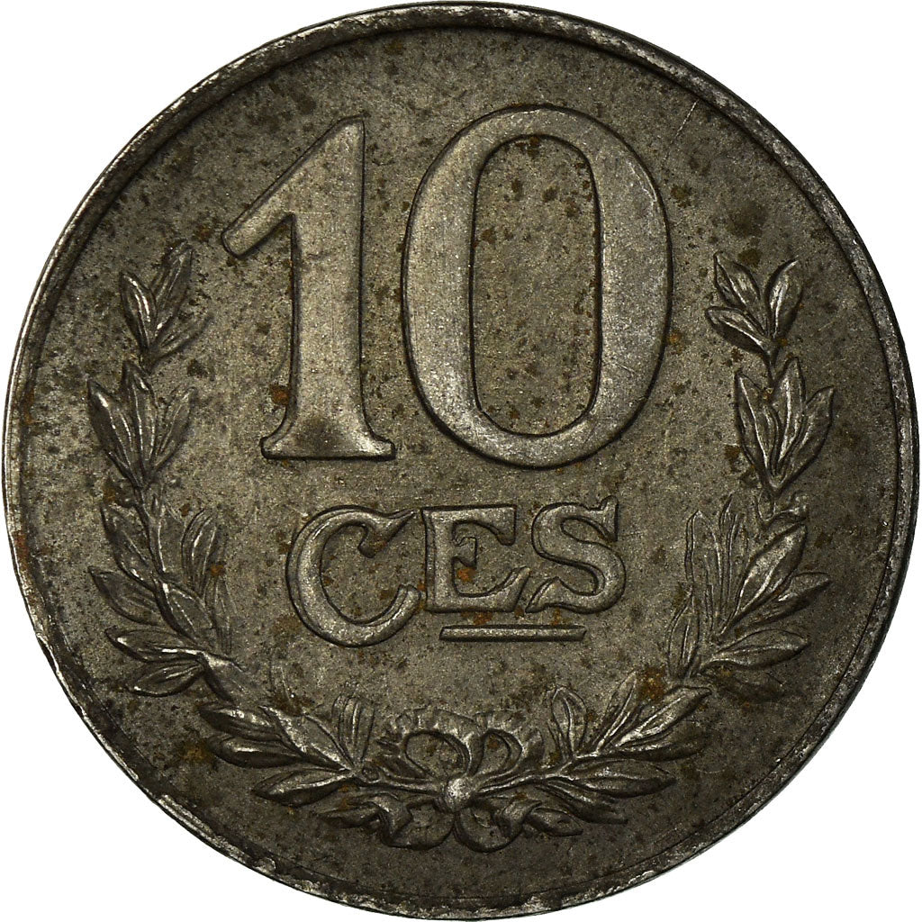 Coin, Luxembourg, Charlotte, 10 Centimes, 1921, EF(40-45), Iron, KM:31