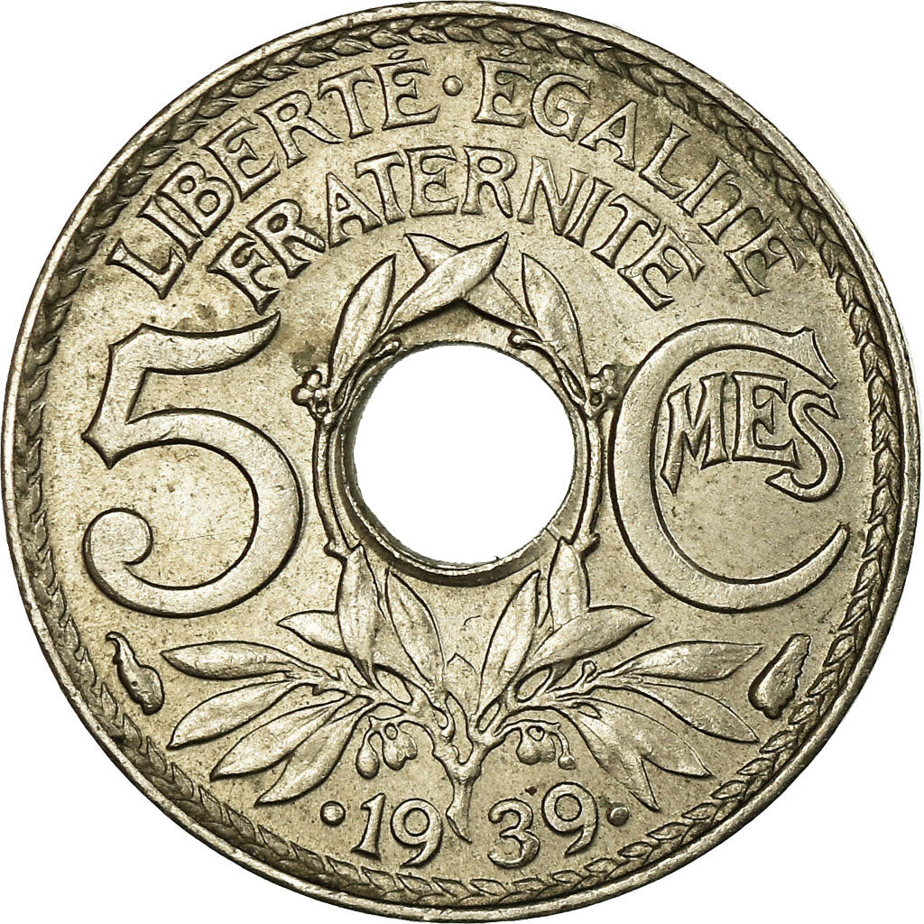Monnaie, France, Lindauer, 5 Centimes, 1939, Paris, SUP, Nickel-Bronze