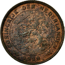 Coin, Netherlands, Wilhelmina I, 1/2 Cent, 1938, VF(30-35), Bronze, KM:138