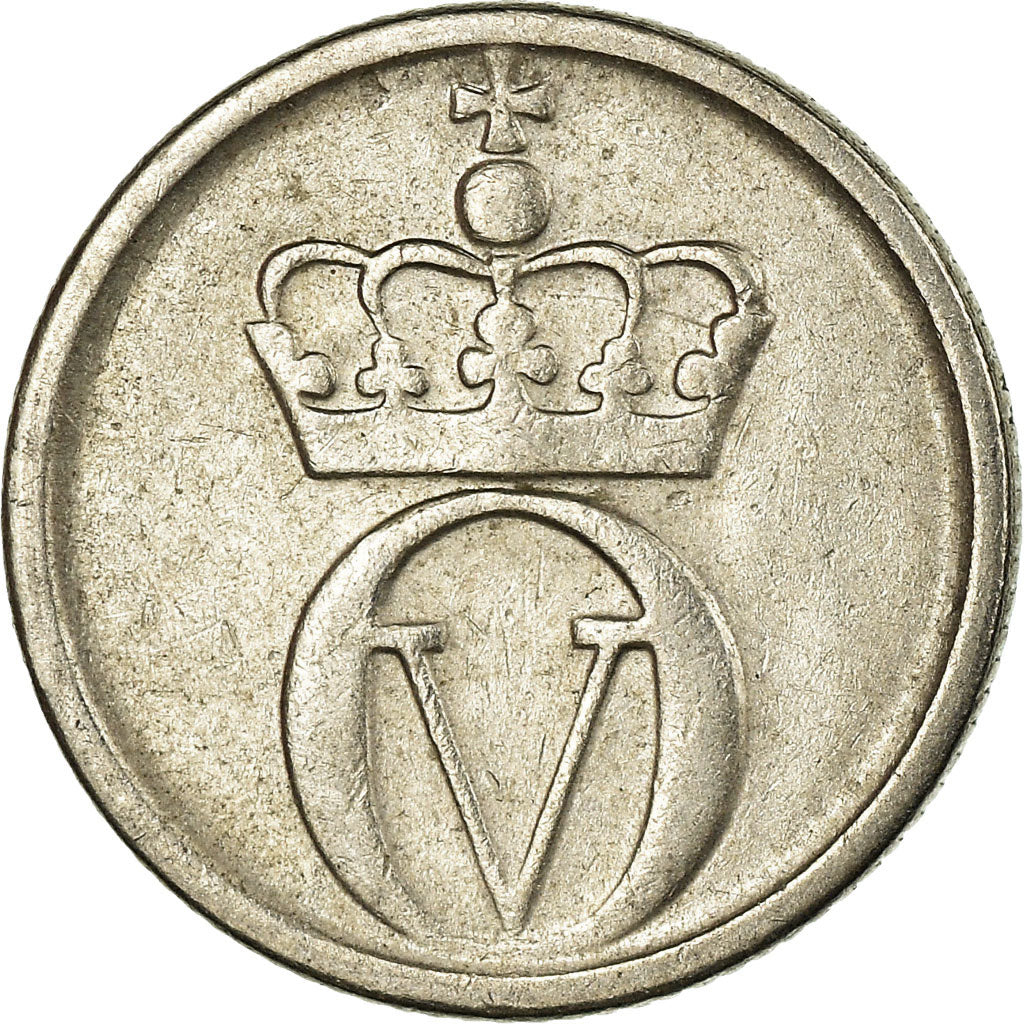 Munten, Noorwegen, Olav V, 10 Öre, 1967, ZF, Copper-nickel, KM:411