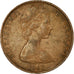 Coin, New Zealand, Elizabeth II, 2 Cents, 1967, EF(40-45), Bronze, KM:32.1