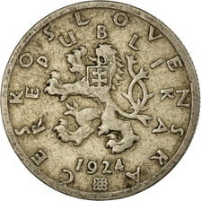 Coin, Czechoslovakia, 50 Haleru, 1924, VF(20-25), Copper-nickel, KM:2