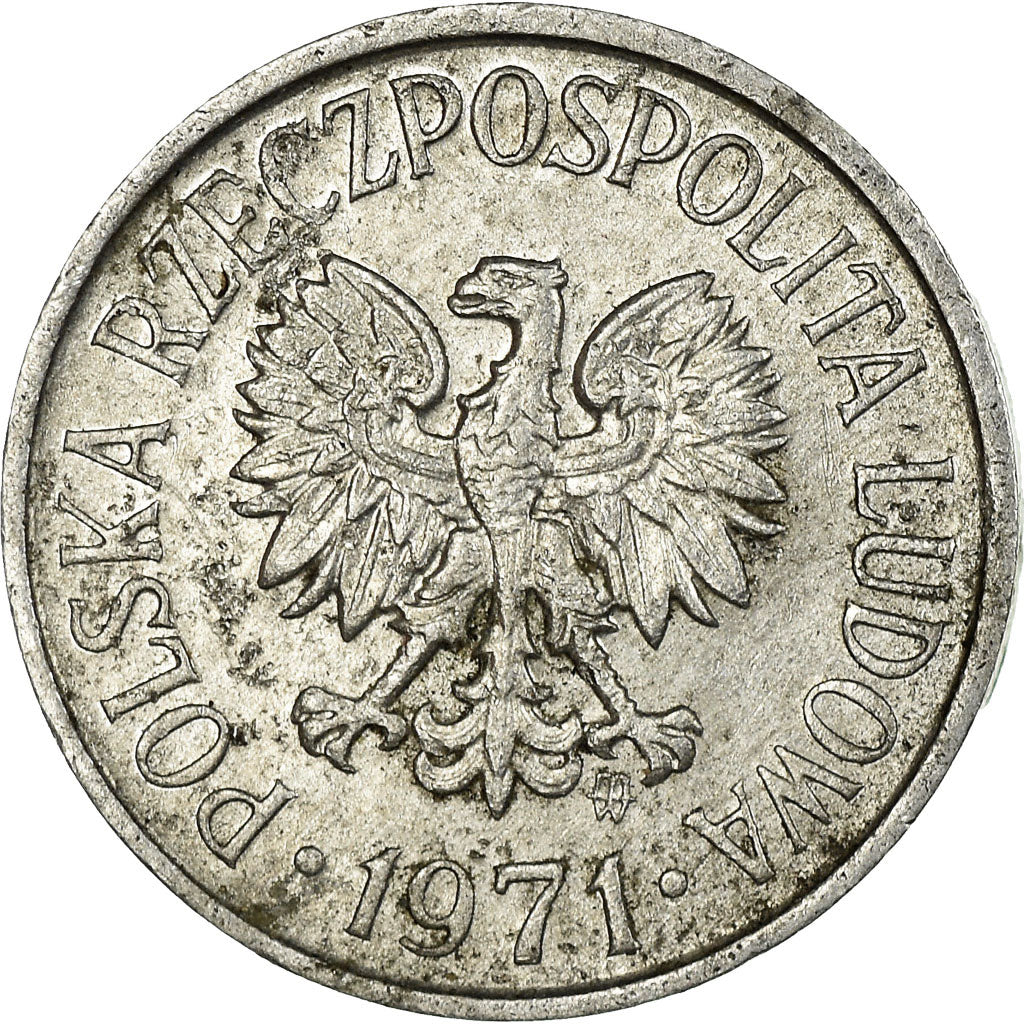 Moneta, Polonia, 5 Groszy, 1971, Warsaw, MB+, Alluminio, KM:A46