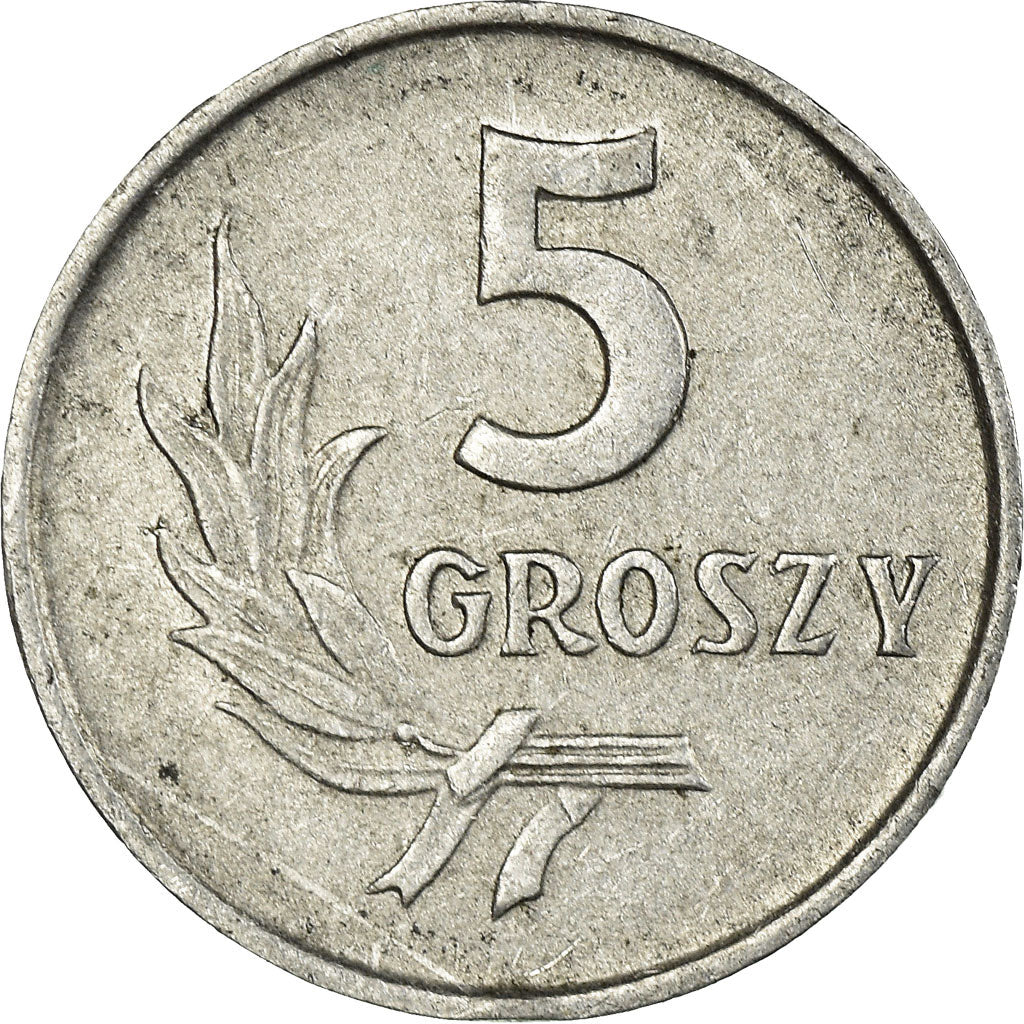 Moneta, Polonia, 5 Groszy, 1971, Warsaw, MB+, Alluminio, KM:A46