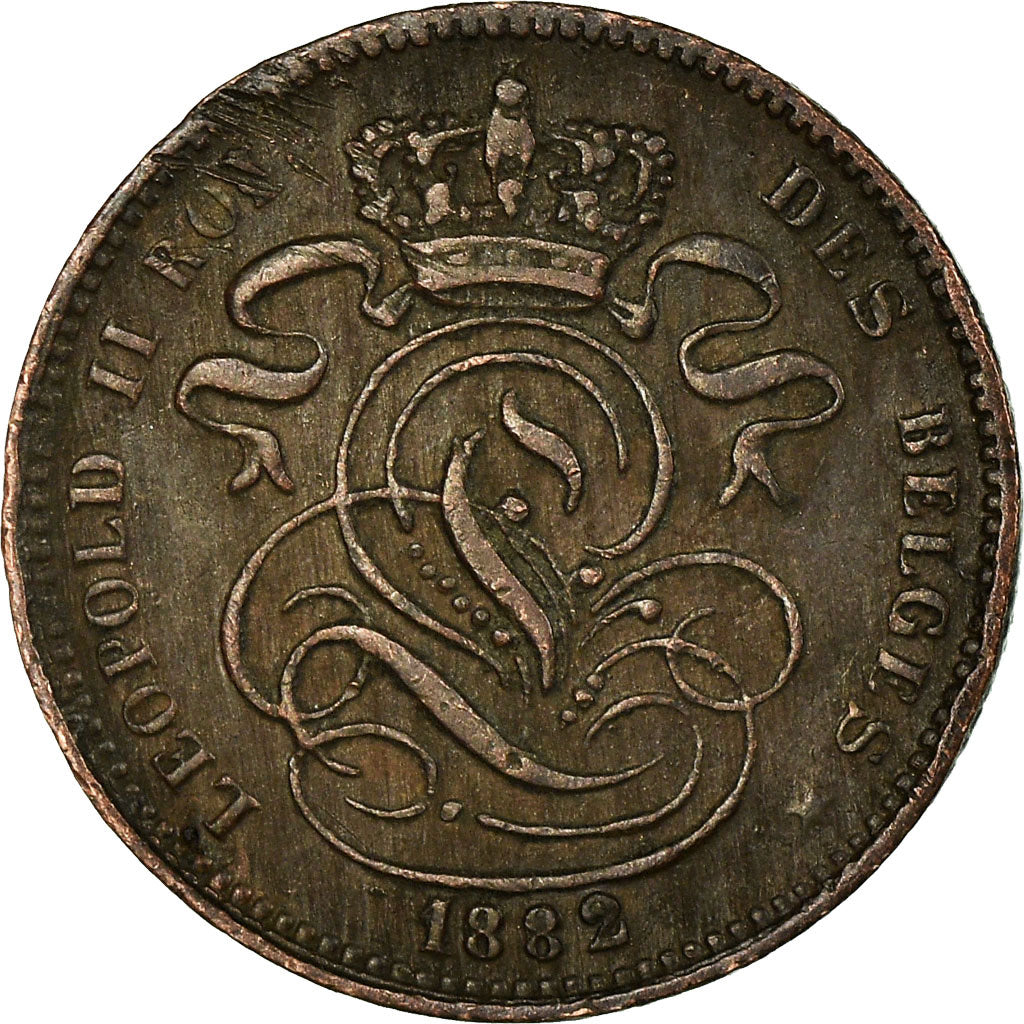 Coin, Belgium, Leopold II, Centime, 1882, VF(30-35), Copper, KM:33.1