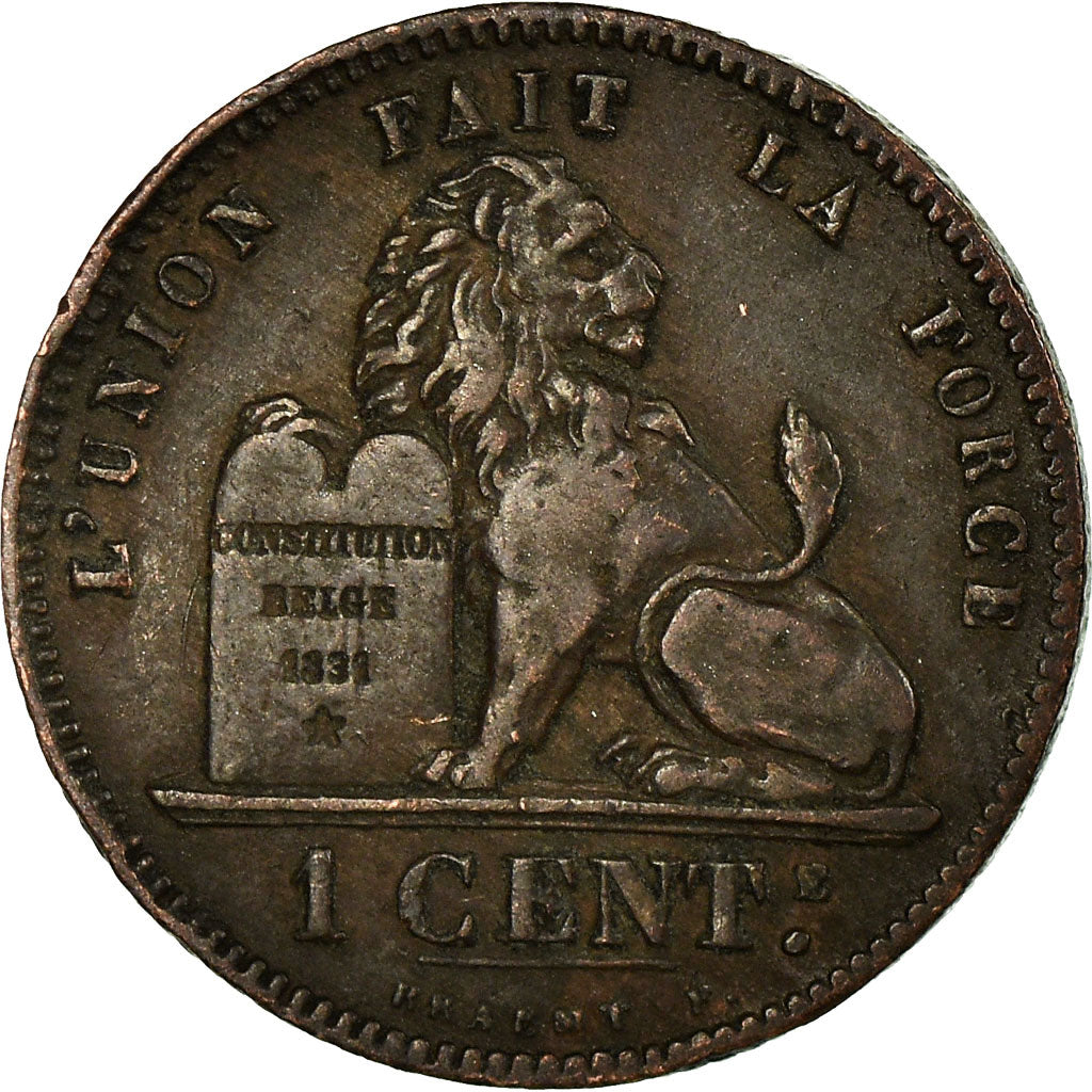 Coin, Belgium, Leopold II, Centime, 1882, VF(30-35), Copper, KM:33.1