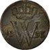 Münze, Niederlande, William III, 1/2 Cent, 1853, S+, Kupfer, KM:90