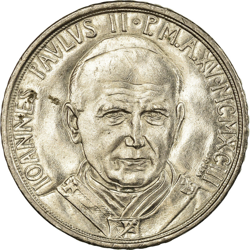Coin, VATICAN CITY, John Paul II, 100 Lire, 1993, Roma, AU(55-58)
