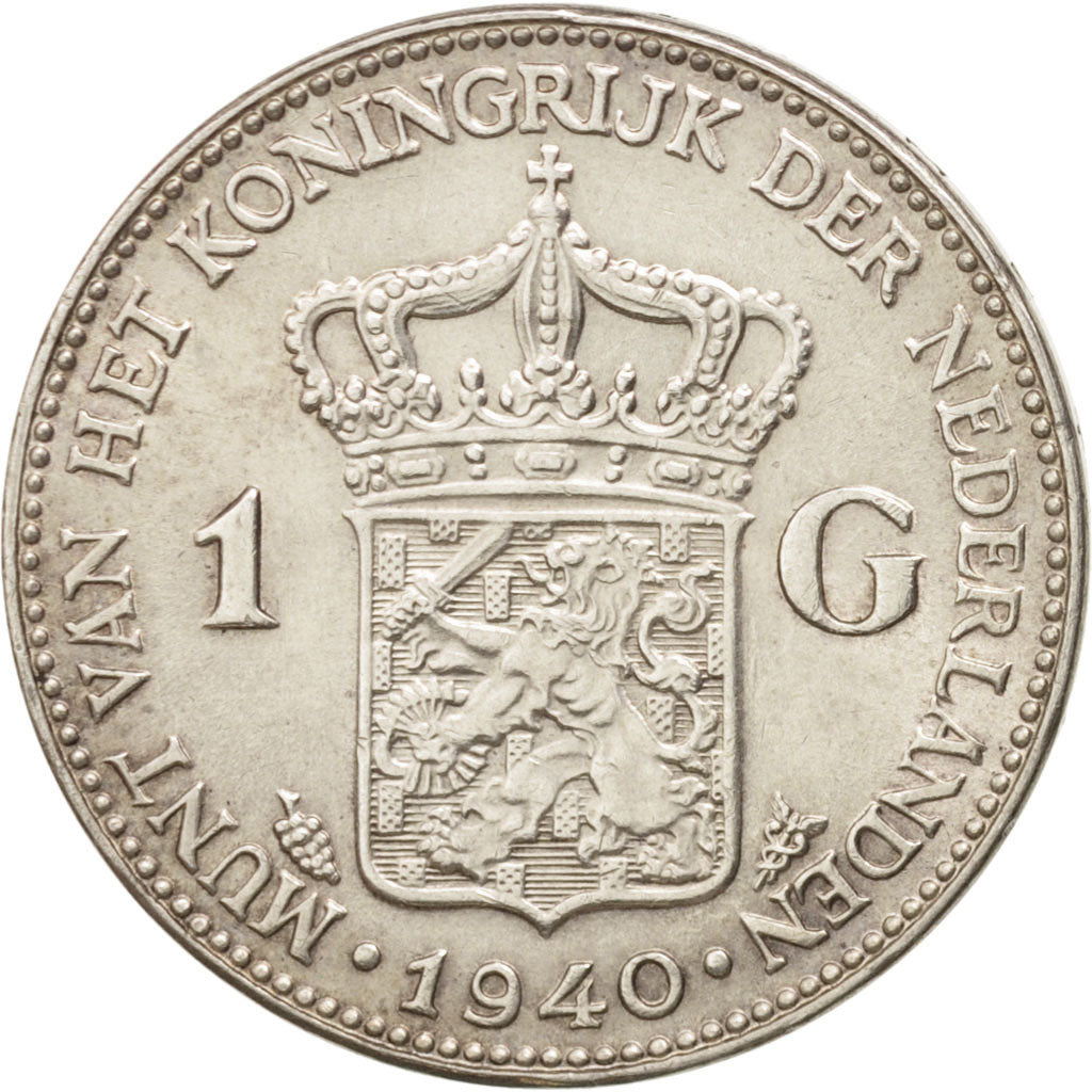 Netherlands, Wilhelmina I, Gulden, 1946, AU(50-53), Silver, KM:161.1