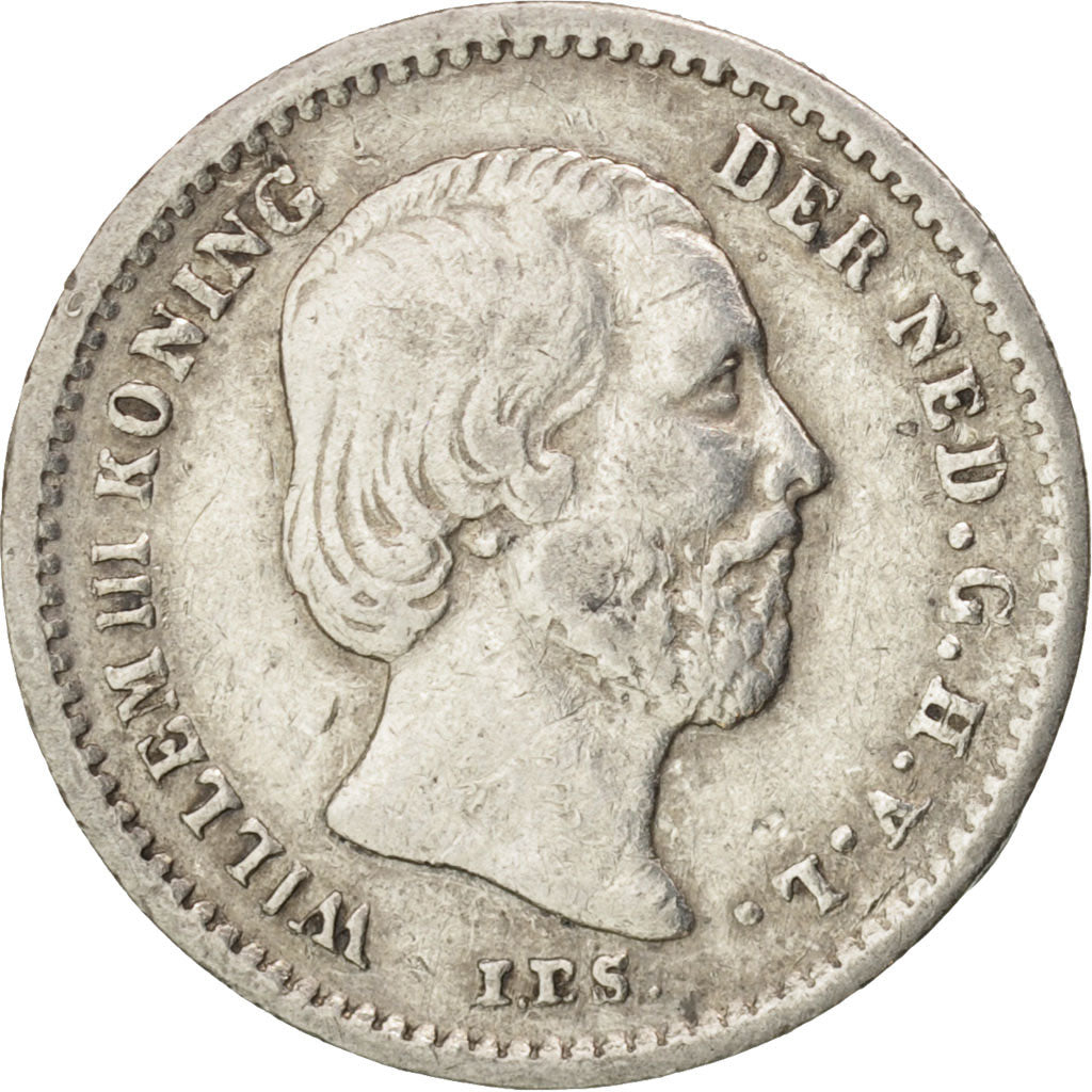 Netherlands, William III, 5 Cents, 1962, VF(30-35), Silver, KM:91