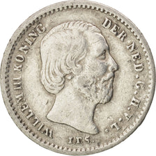 Netherlands, William III, 5 Cents, 1962, VF(30-35), Silver, KM:91