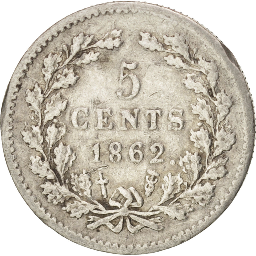 Netherlands, William III, 5 Cents, 1962, VF(30-35), Silver, KM:91