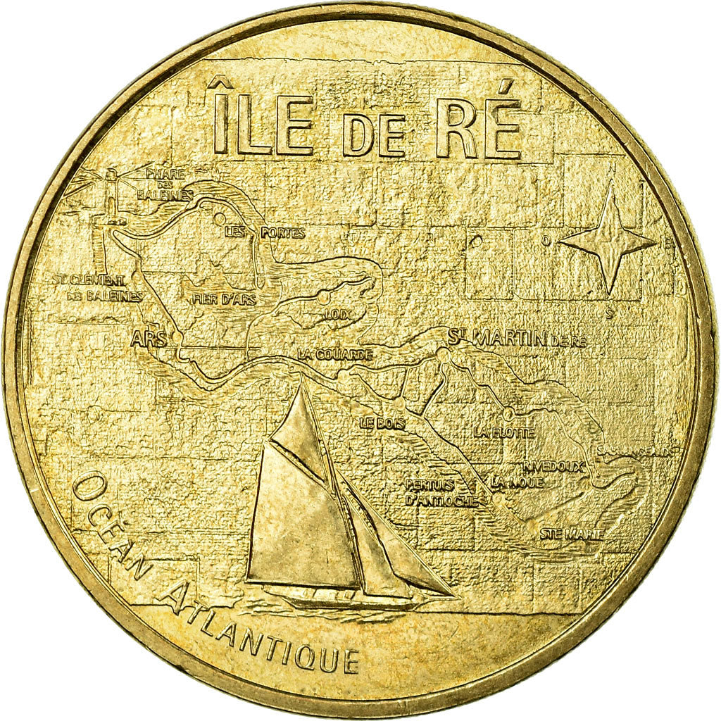 France, Jeton, Jeton Touristique, Ile de Ré - n°4 - Océan Atlantique, Arts &
