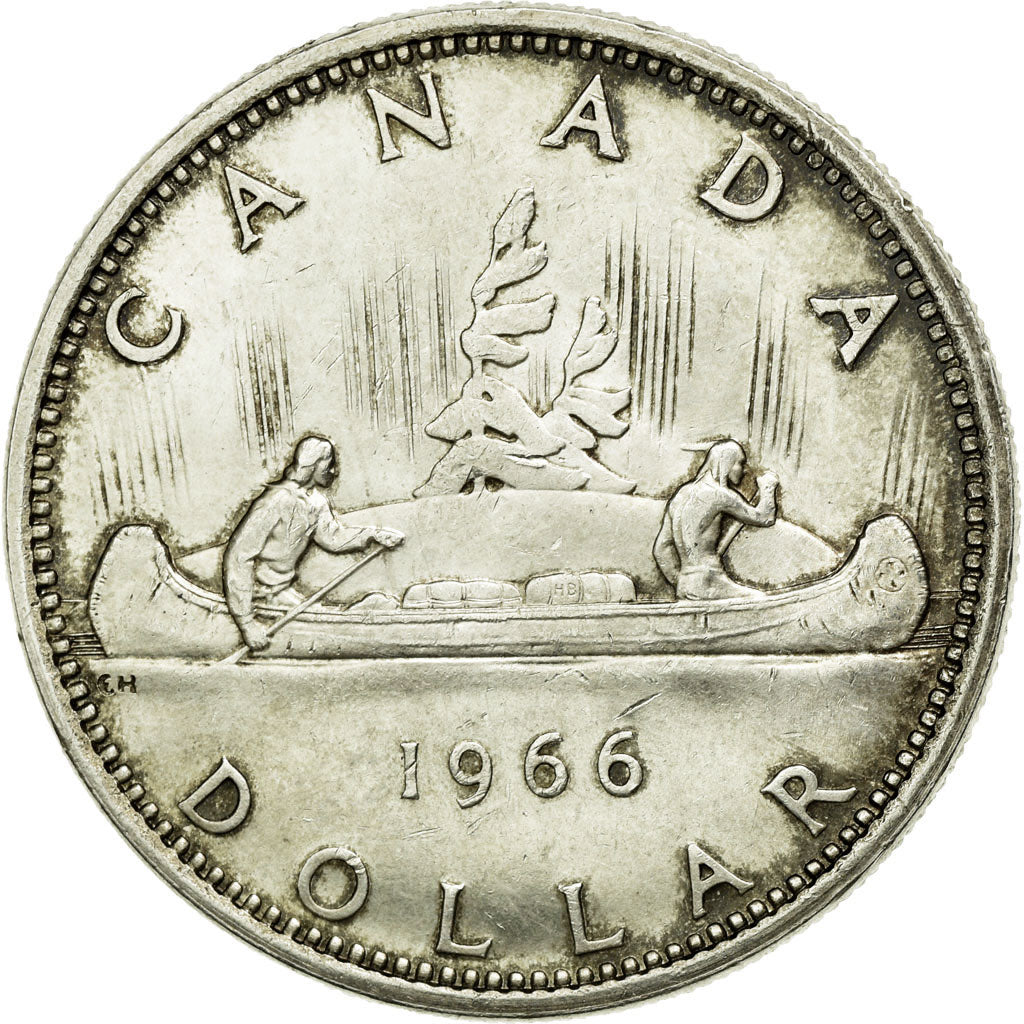 Coin, Canada, Elizabeth II, Dollar, 1966, Royal Canadian Mint, Ottawa