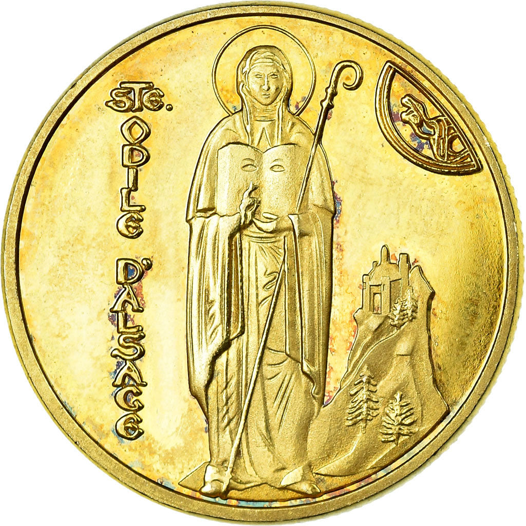 France, Token, Touristic token, Alsace - Mont Sainte-Odile - le couvent