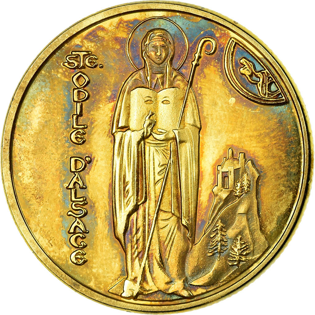 France, Token, Touristic token, Alsace - Mont Sainte-Odile - le couvent