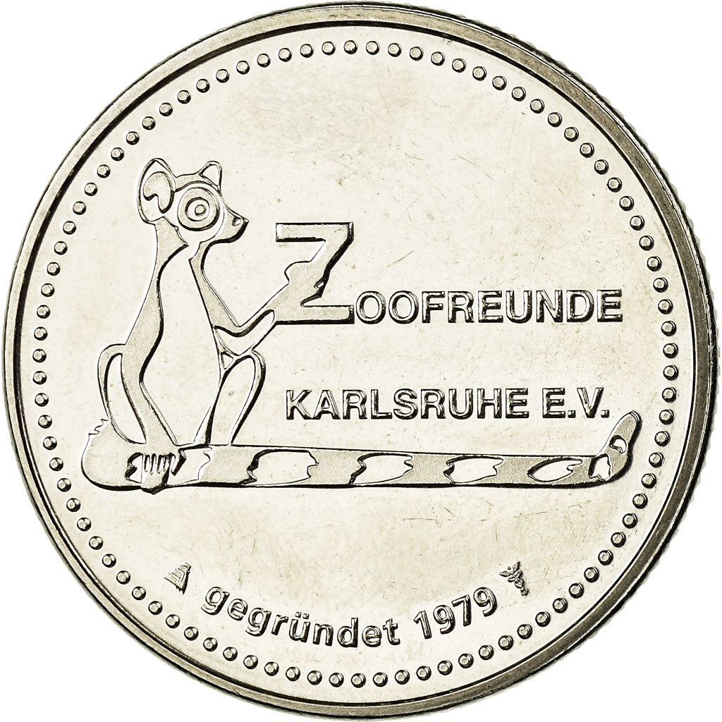 Germany, Token, Touristic token, Karlsruhe - Zoofreunde - Twiggy, Arts &