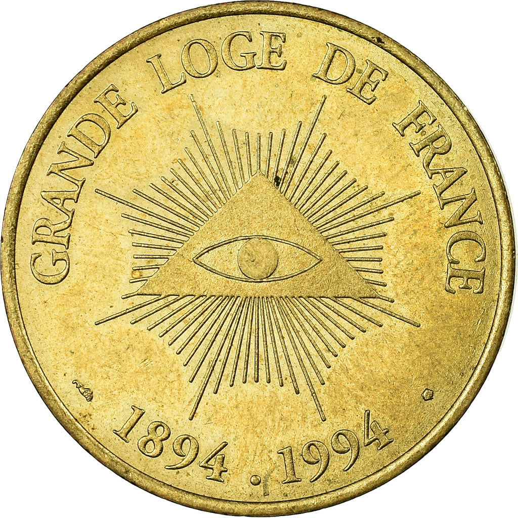 France, Jeton, Jeton Touristique, Grande Loge de France 1894-1994, Arts &