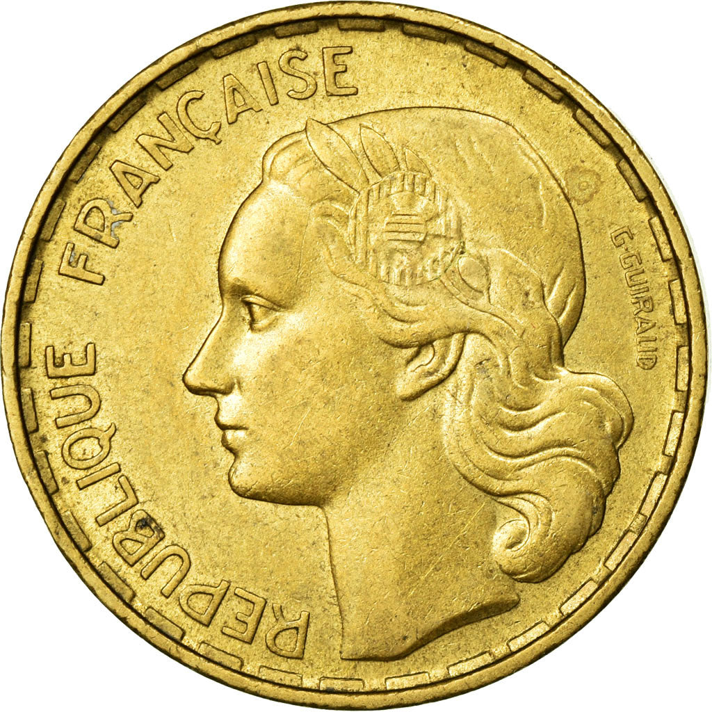 Munten, Frankrijk, Guiraud, 50 Francs, 1952, Paris, ZF+, Aluminum-Bronze