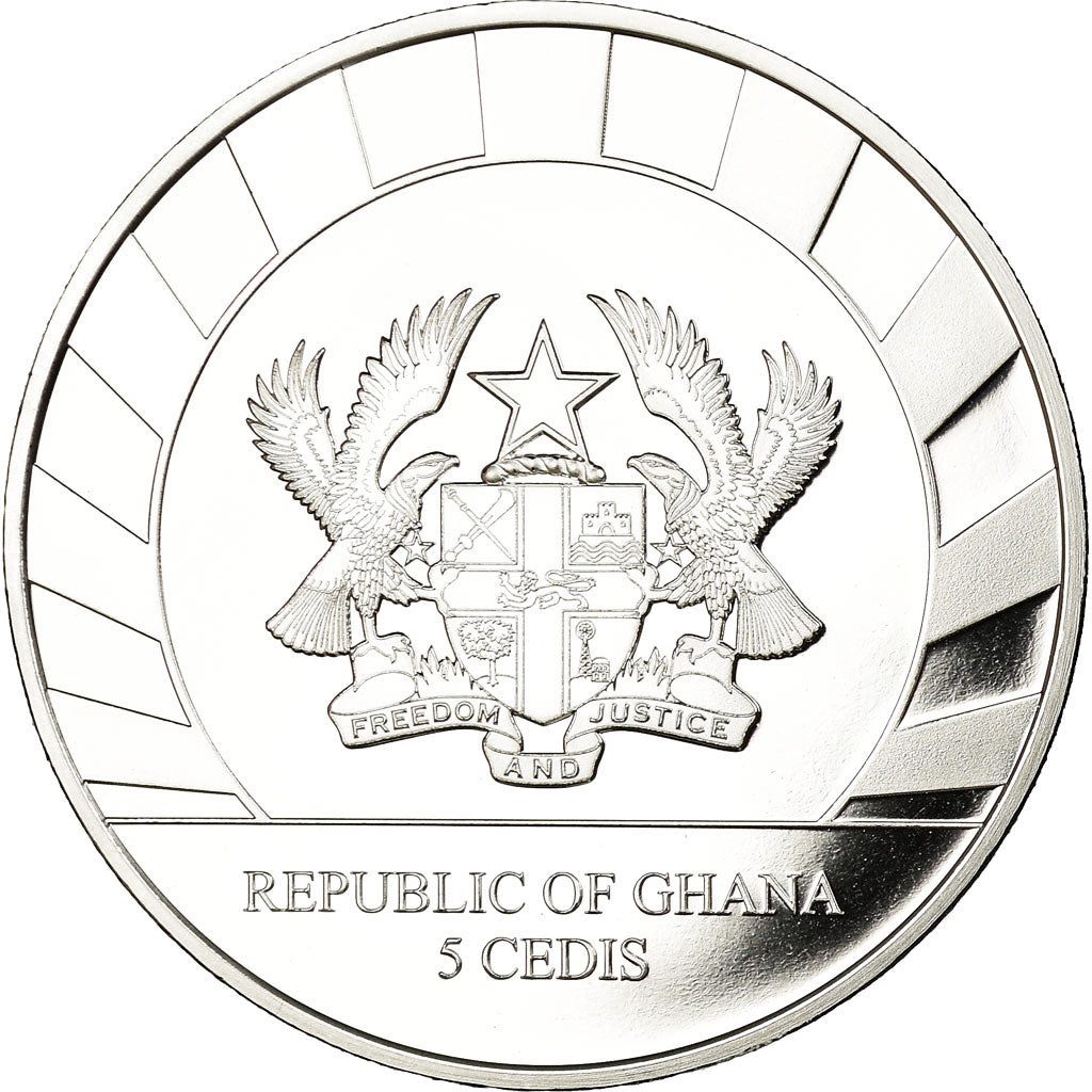Coin, Ghana, Géants de l'Age de Glace - Mamouth, 5 Cedis, 2019, Proof