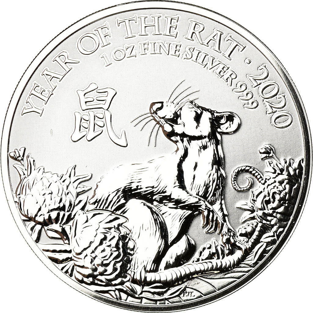 Monnaie, Grande-Bretagne, Année du Rat, 2 Pounds, 2020, Proof, FDC, Argent