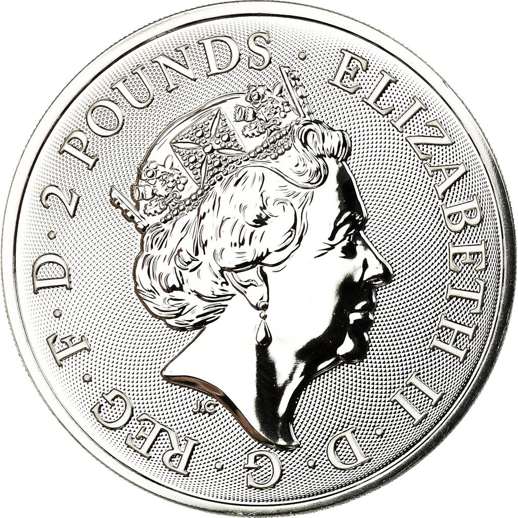 Moneta, Gran Bretagna, Année du Rat, 2 Pounds, 2020, Proof, FDC, Argento