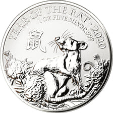 Moneta, Gran Bretagna, Année du Rat, 2 Pounds, 2020, Proof, FDC, Argento