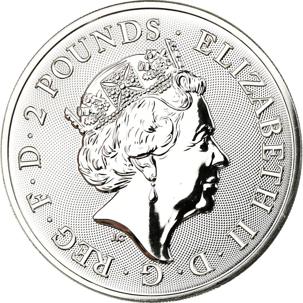 Moneta, Gran Bretagna, Année du Rat, 2 Pounds, 2020, Proof, FDC, Argento