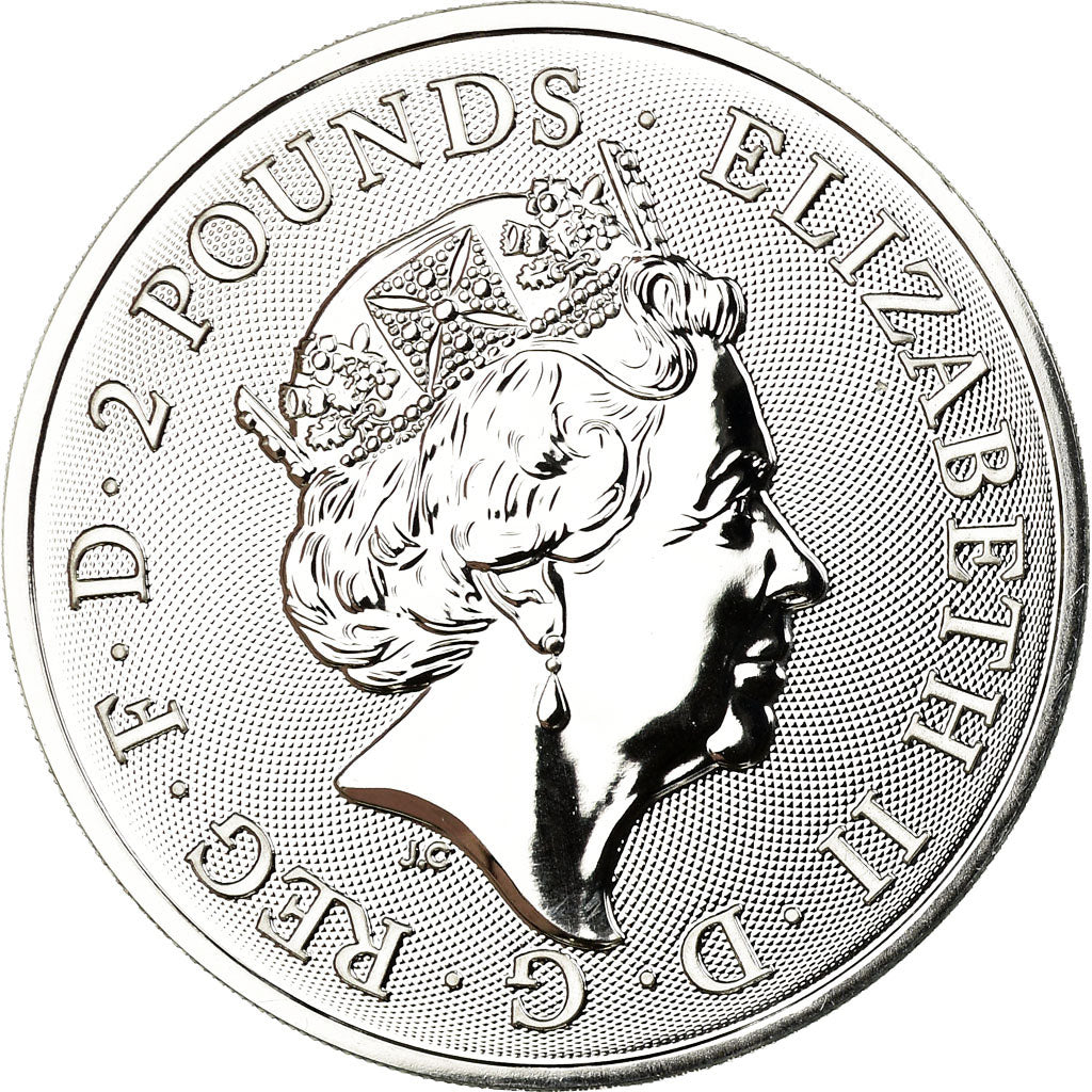 Moneta, Gran Bretagna, Année du Rat, 2 Pounds, 2020, Proof, FDC, Argento