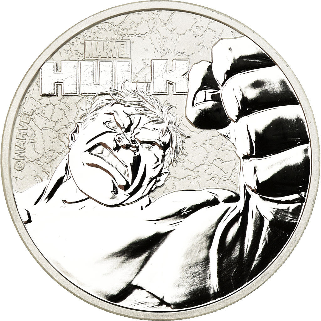 Münze, Tuvalu, Hulk, Dollar, 2019, British Royal Mint, Proof, STGL, Silber